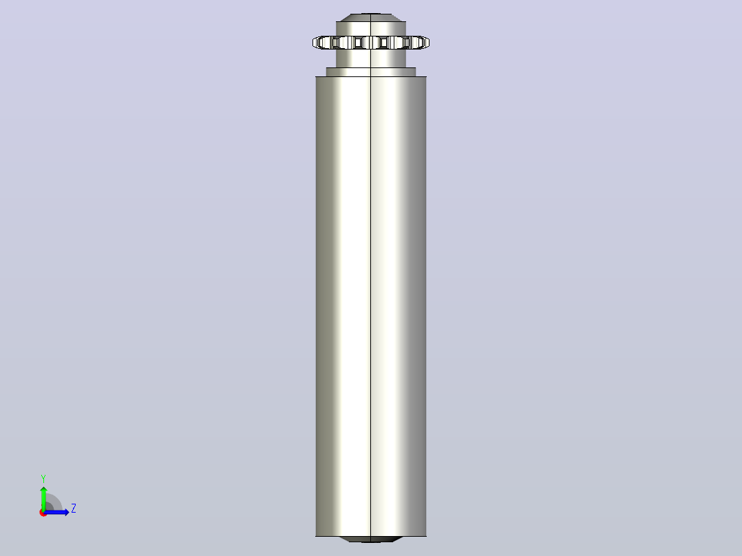 SD1-08B14T-D60X2.0T-AGL283-RL250-C1动力钢制单排齿输送滚筒左视图