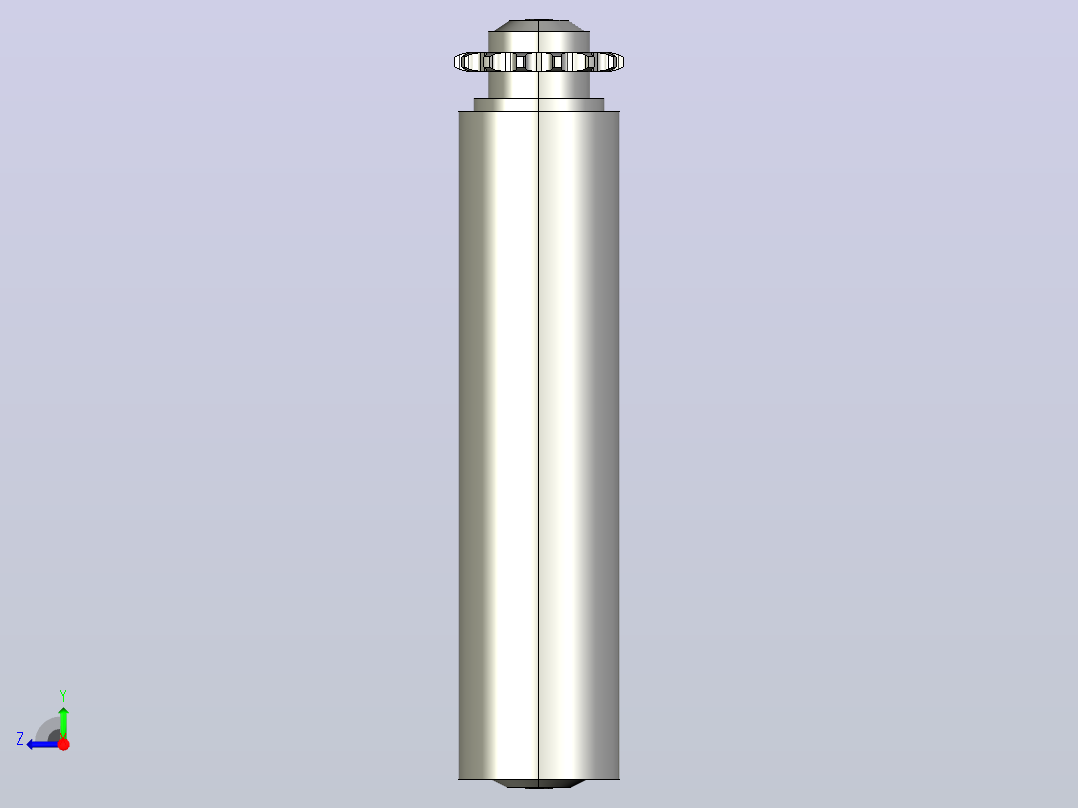 SD1-08B14T-D60X2.0T-AGL283-RL250-C1动力钢制单排齿输送滚筒右视图