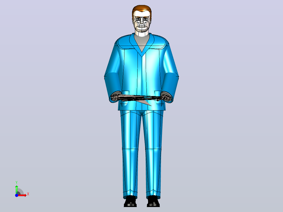 男子3d 13前视图