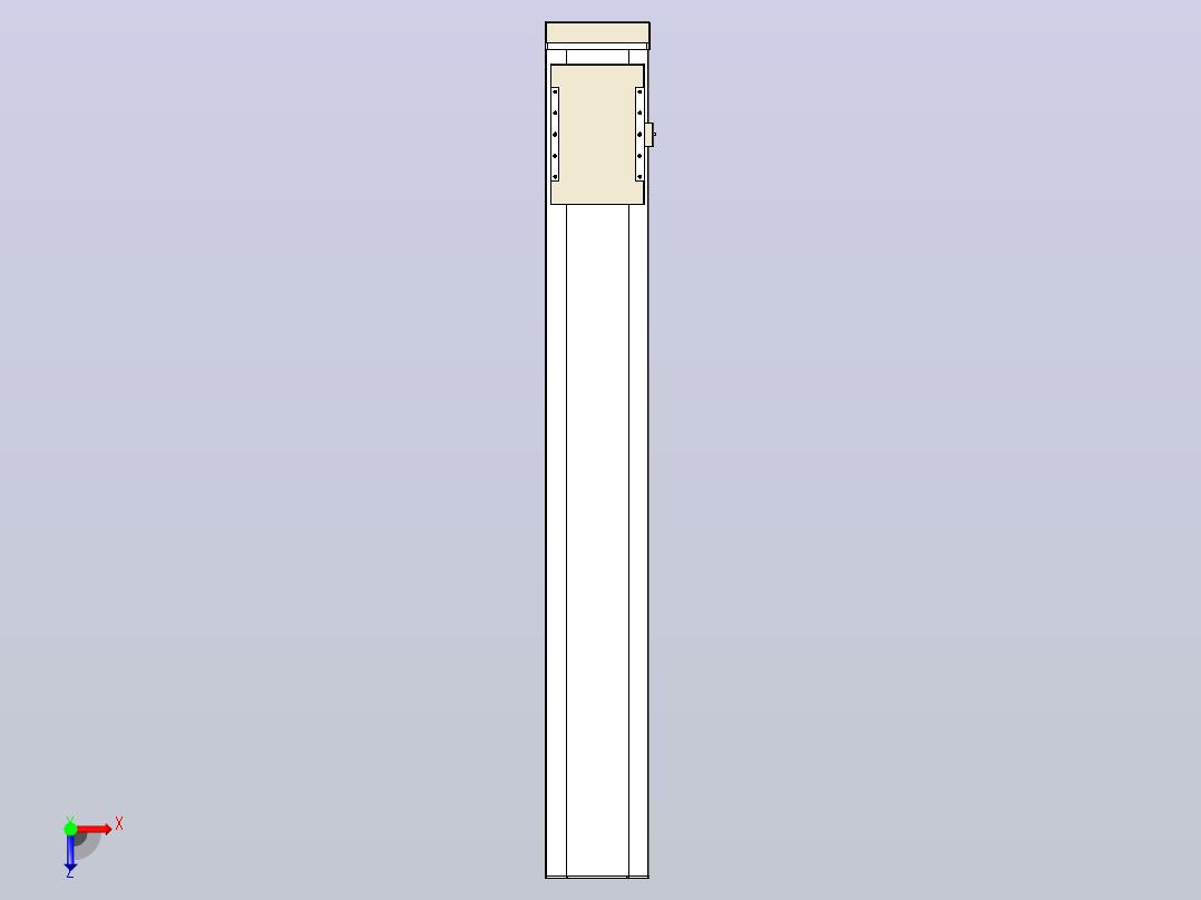 滚珠丝杠直线轴带导轨全封闭TPA-HCR-220D-3210C-L1400-MP-C-P1K-N3俯视图