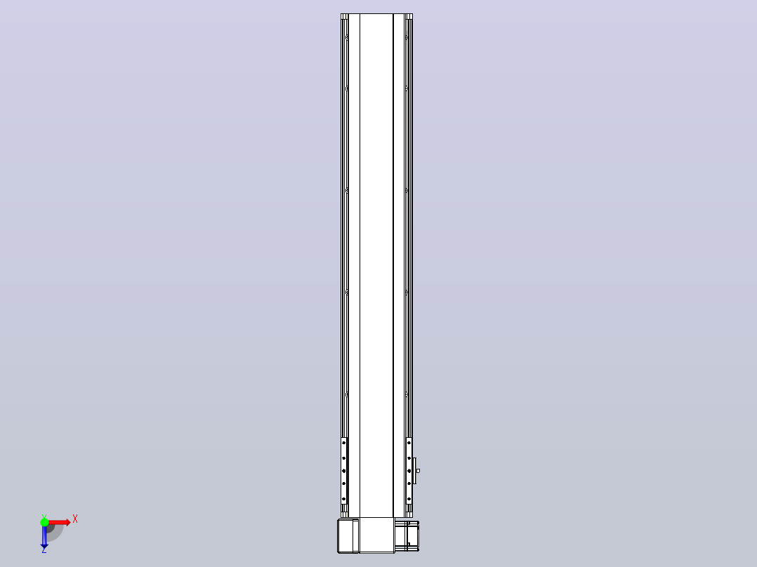 皮带直线轴半封闭可选导轨TPA-HNB-140D-120-L750-LP-C-P40-N3俯视图
