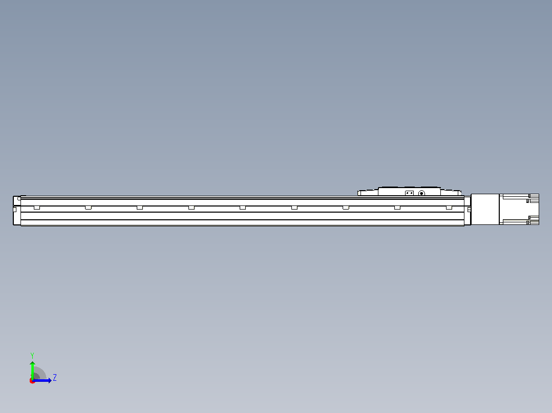 滚珠丝杠直线轴内置导轨TPA-GCR-120-1610C-L650-M-M40-N3左视图