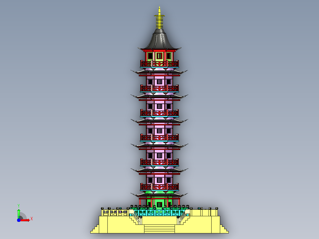 宝塔.x_t前视图