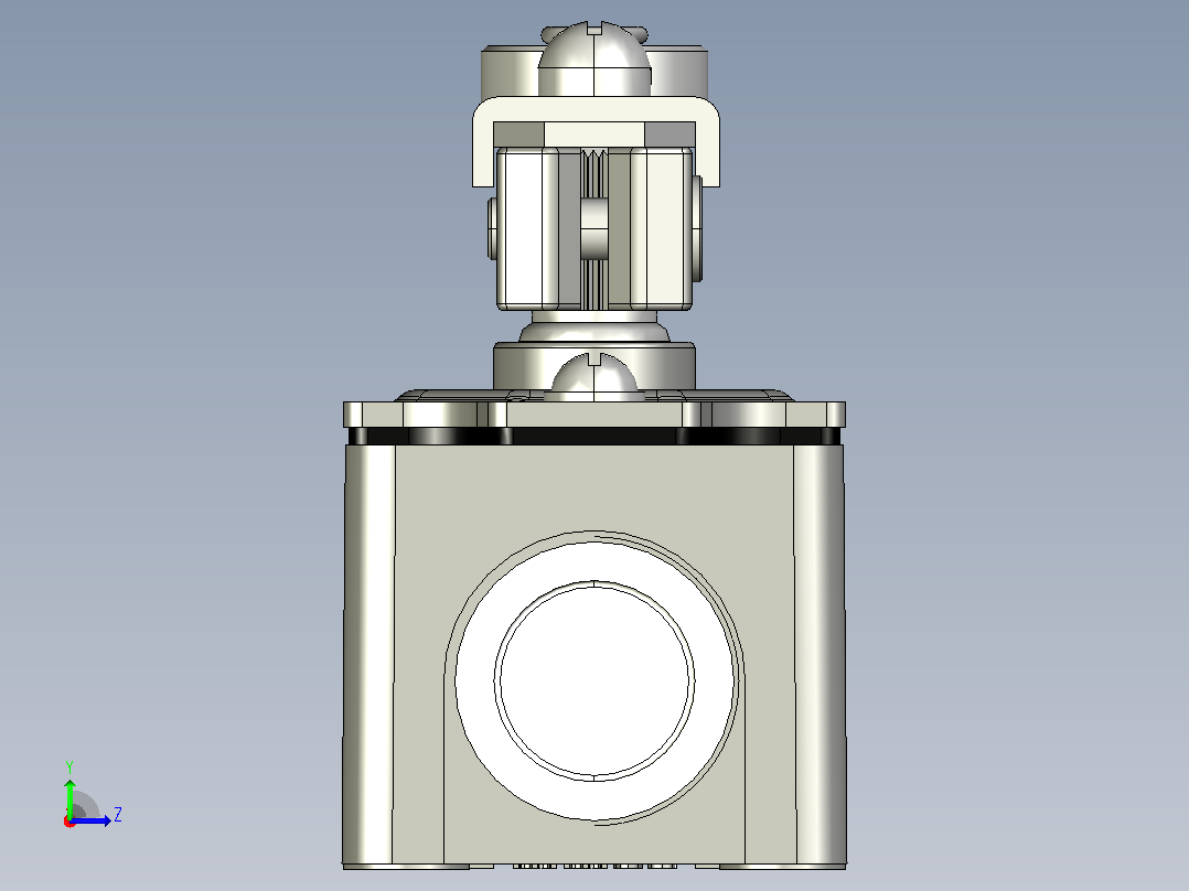 YBLX-K3_20S_T行程开关三维模型202104左视图