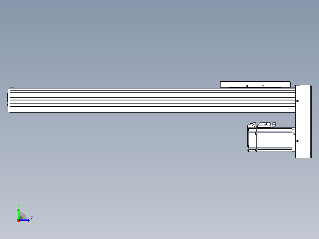 滚珠丝杠直线轴带导轨全封闭TPA-HCR-120D-1610C-L500-MP-Y-P40-N3左视图