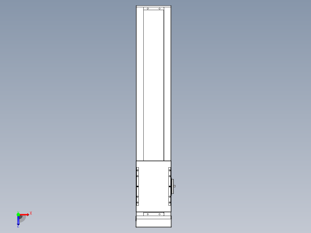 滚珠丝杠直线轴带导轨全封闭TPA-HCR-120D-1610C-L500-MP-Y-P40-N3俯视图