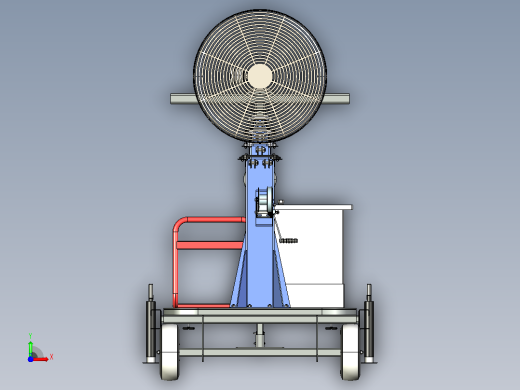 推车上的独立蒸发式空气喷雾冷却器，带Mast - 7'-12' - 8723 CFM - 9kW气体发生器防爆前视缩略图
