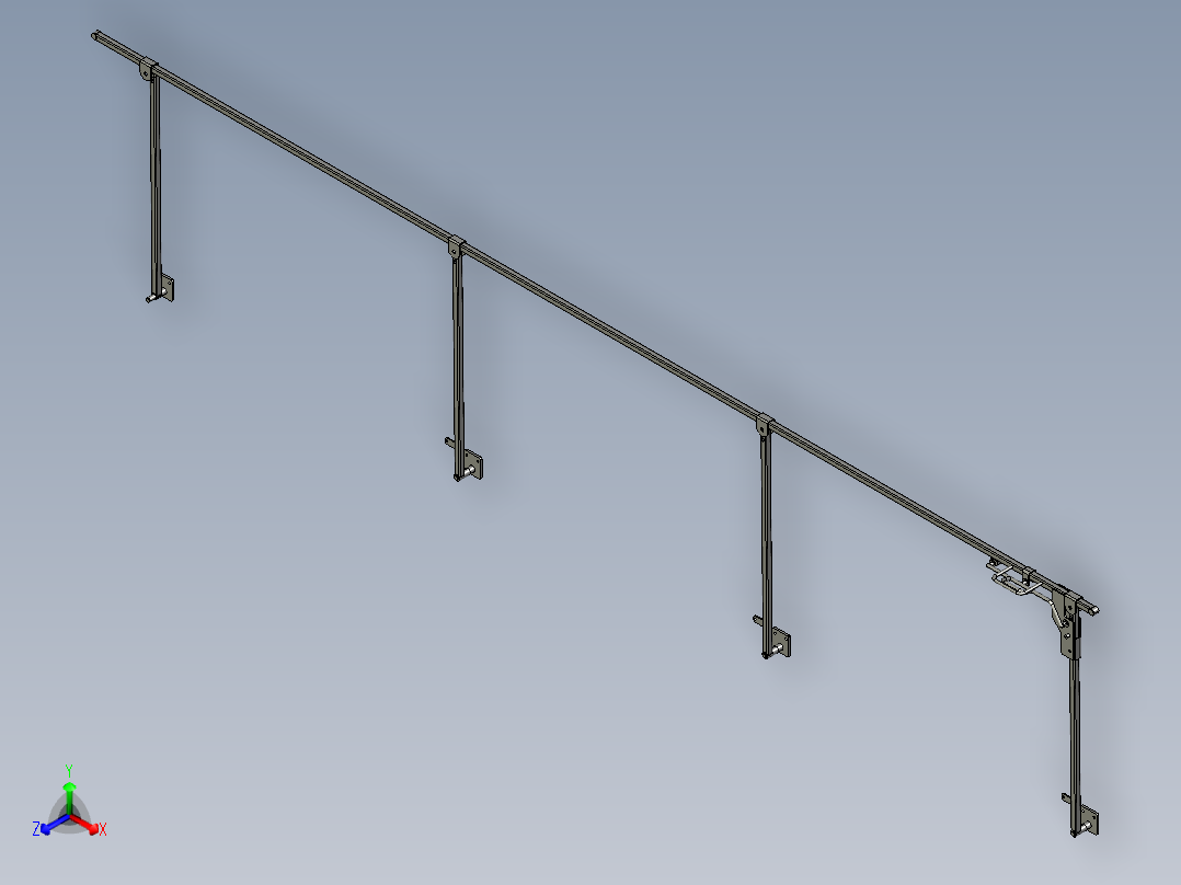 平行升降机架3d图纸 机械非标设计素材 平行伸缩支撑架3d三维模型