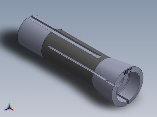 R8-夹头组-R8 COLLET 0.9375.SLDPRT正等轴测缩略图
