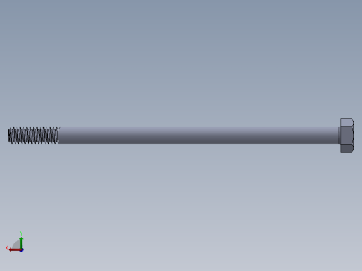 UNC 六角螺栓-Hex Bolt 0.250-20 x 5.SLDPRT后视缩略图