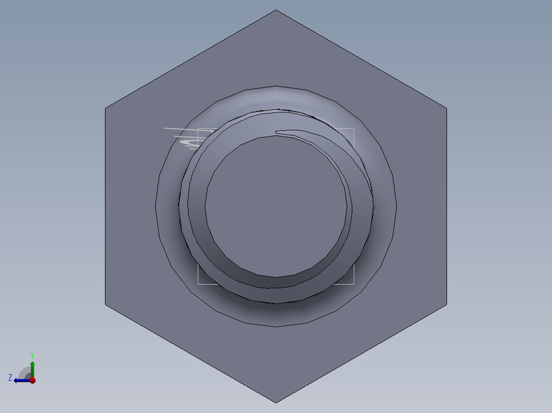 UNC 六角螺栓-Hex Bolt 0.250-20 x 5.SLDPRT右视图