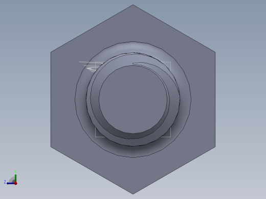 UNC 六角螺栓-Hex Bolt 0.250-20 x 5.SLDPRT右视缩略图