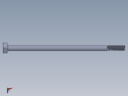UNC 六角螺栓-Hex Bolt 0.250-20 x 5.SLDPRT俯视缩略图
