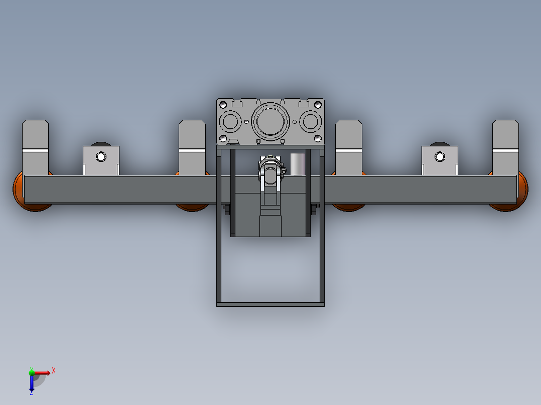 取袋器机构俯视图