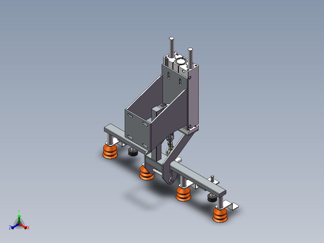 取袋器机构正等轴测图