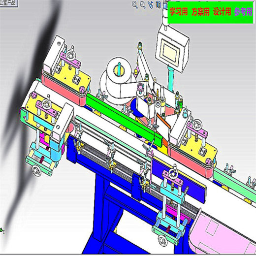 瓶式贴标机3 非标自动化机械3D素材缩略图