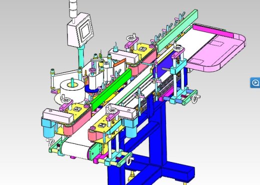 瓶式贴标机3 非标自动化机械3D素材缩略图