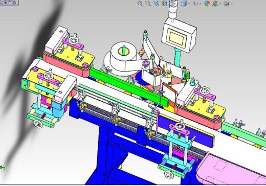瓶式贴标机3 非标自动化机械3D素材缩略图