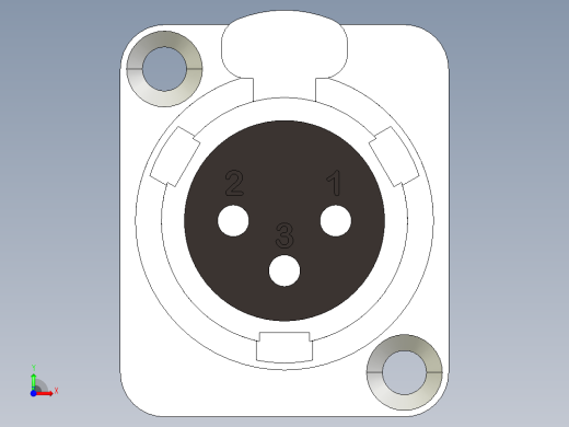 xlr连接器公头前视缩略图