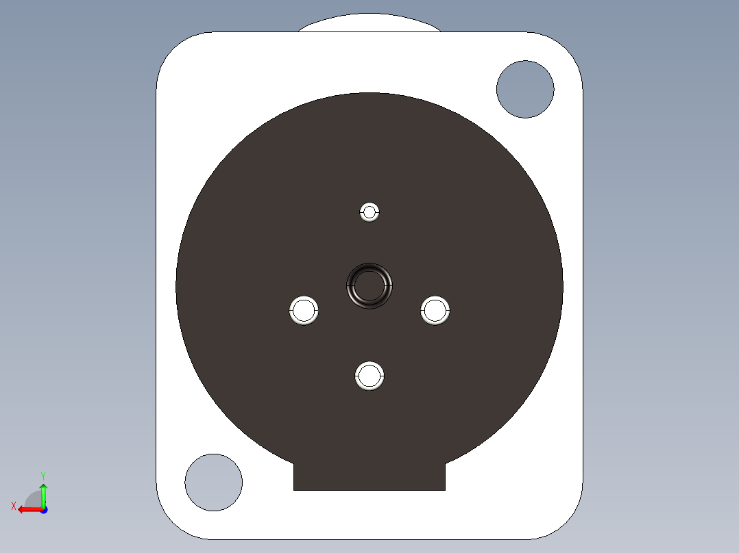 xlr连接器公头后视图