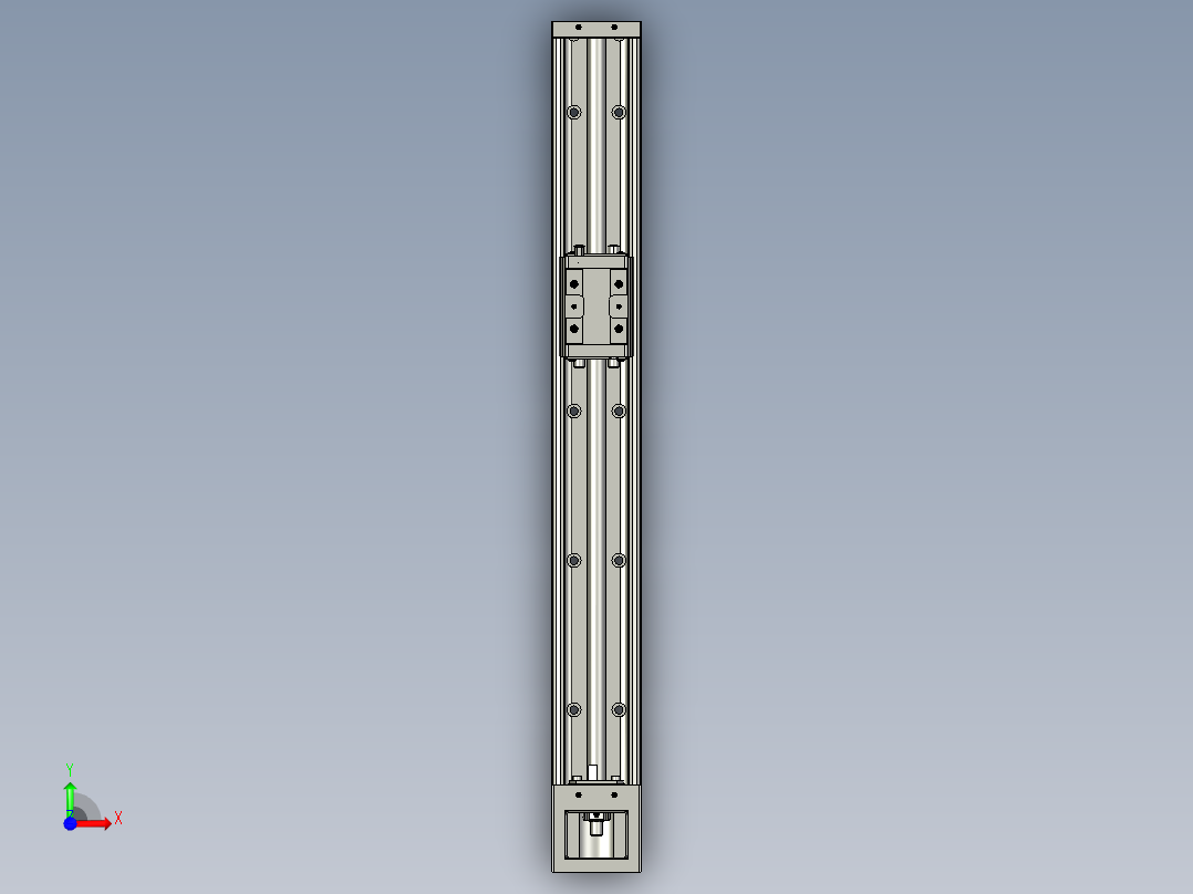 直线模组LHK60C-500A1-F0设计图纸前视图
