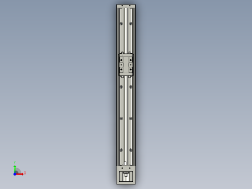 直线模组LHK60C-500A1-F0设计图纸前视缩略图