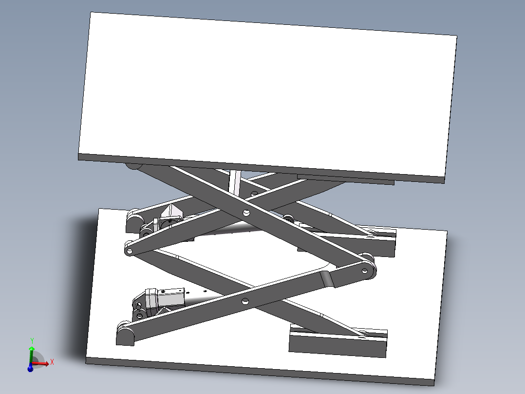 直立式剪叉举升机设计(说明书+dwg+三维)