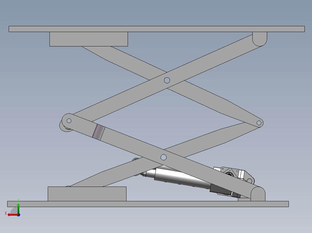 直立式剪叉举升机设计(说明书+dwg+三维)后视图