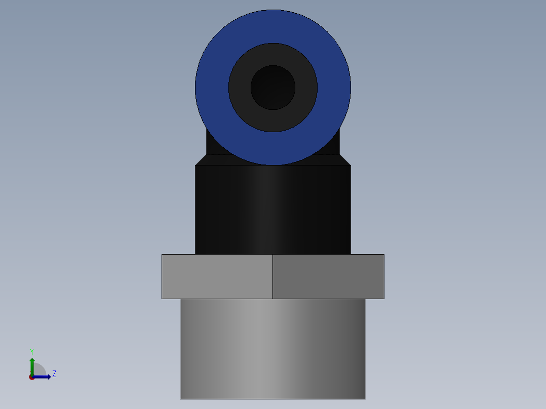 Ø8 x 3-8G COTOVELO 90° MACHO GIRAT. (C02470838)左视图