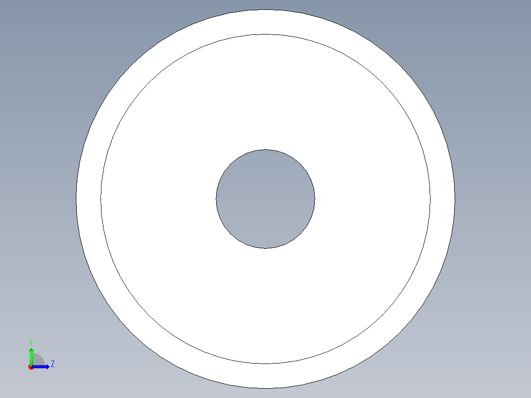 12齿皮带轮--stp三维 3d模型设计图左视图