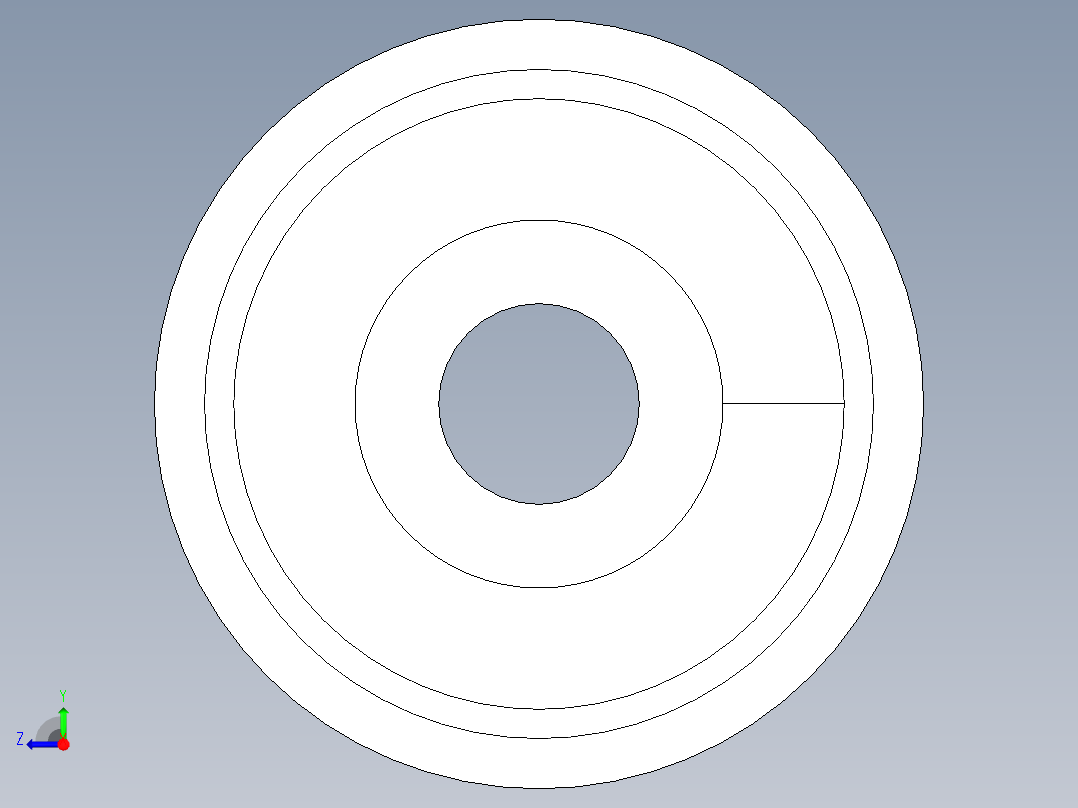 12齿皮带轮--stp三维 3d模型设计图右视图