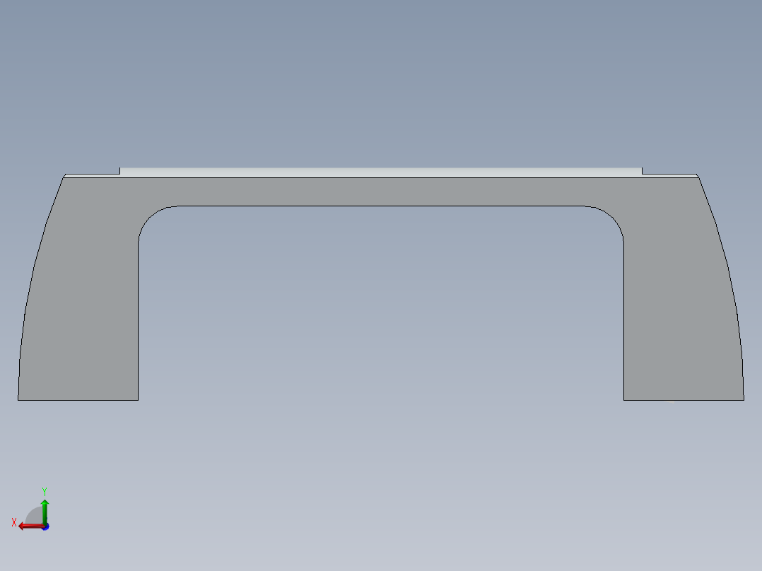 拉手黑色铝合金93.5孔距后视图
