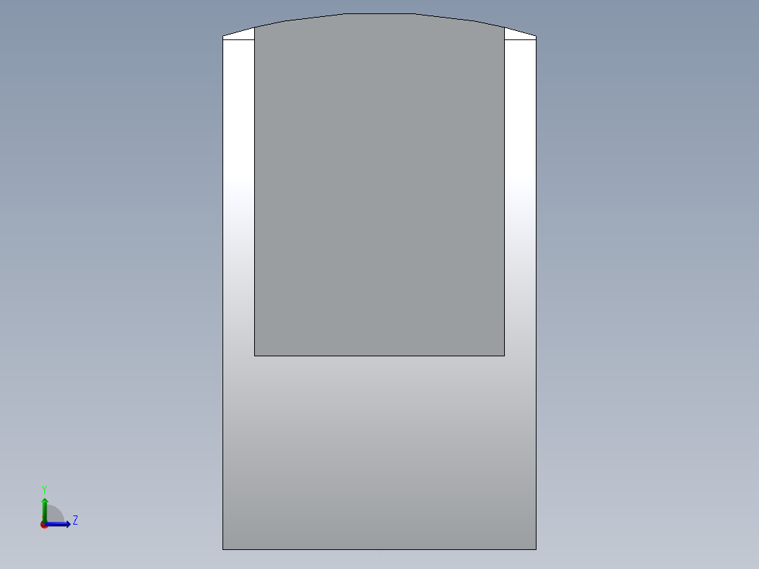 拉手黑色铝合金93.5孔距左视图