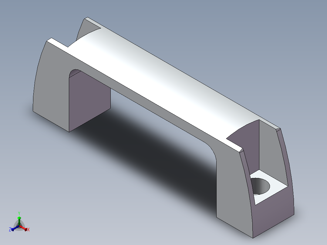 拉手黑色铝合金93.5孔距正等轴测图