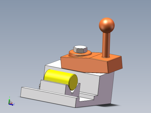 斜面加紧圆柱机构