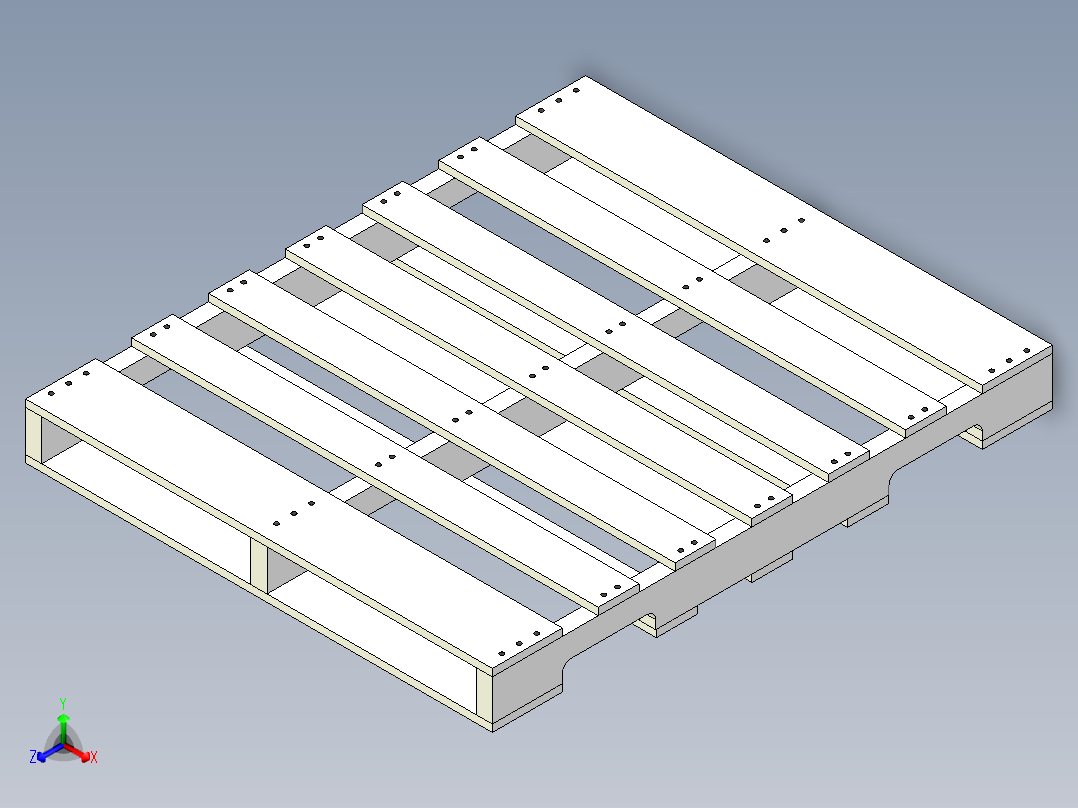 托盘 设计模型 (22)正等轴测图