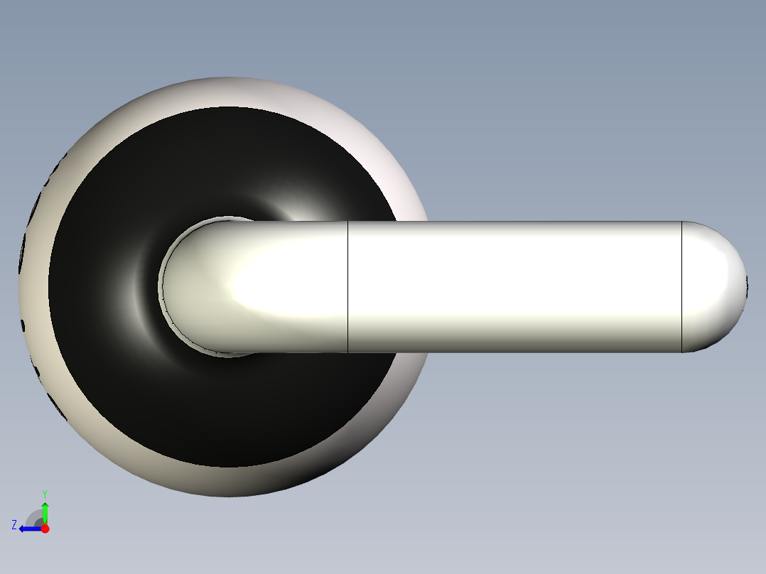 SOD-64型二极管外壳，本体4.2 x d4.3毫米，引线直径1.35毫米右视图
