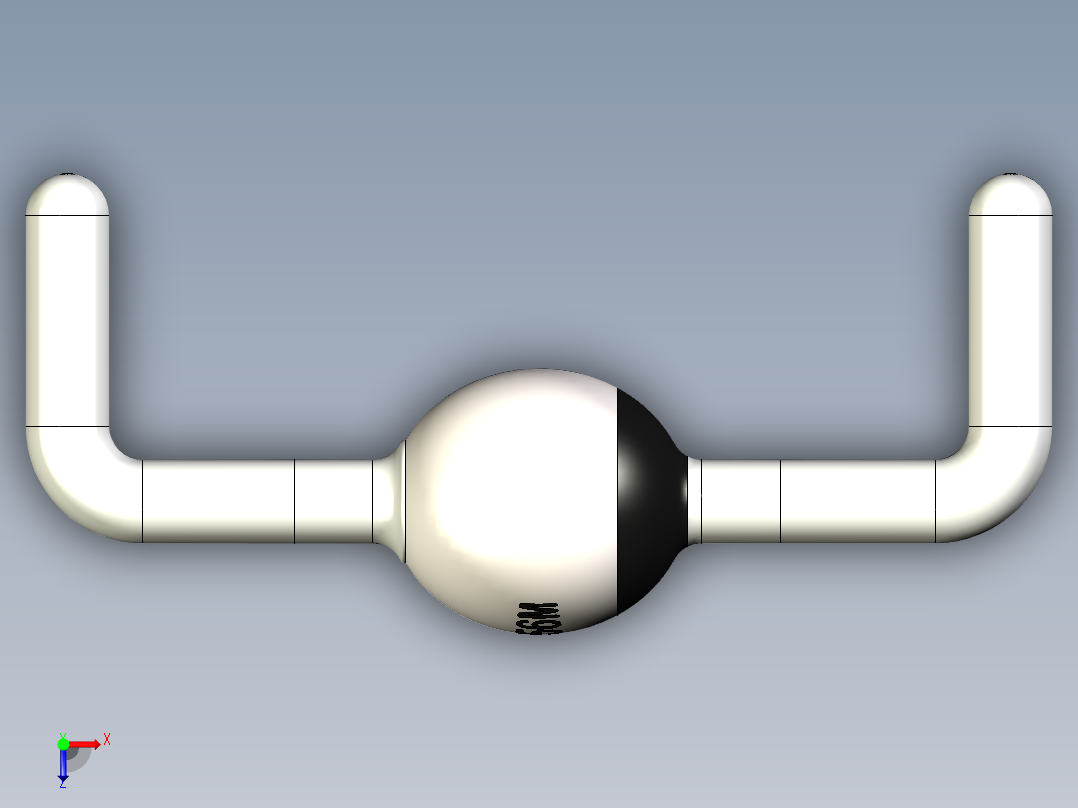 SOD-64型二极管外壳，本体4.2 x d4.3毫米，引线直径1.35毫米俯视图
