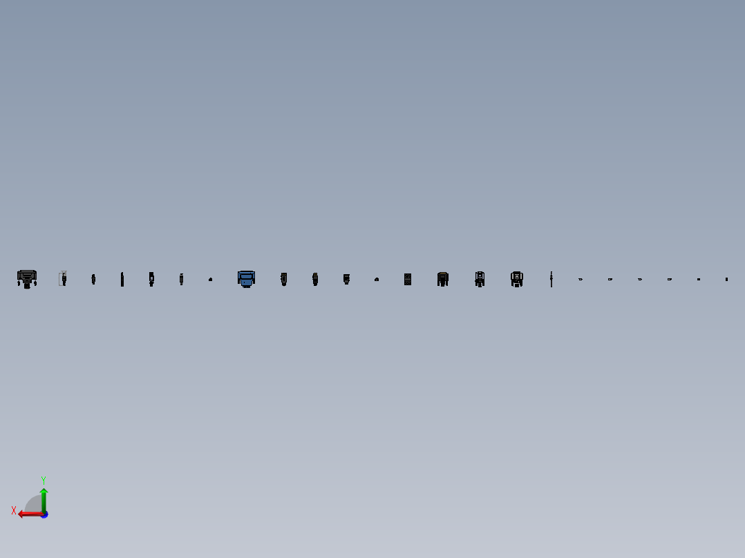 USB网线等电器接头集合后视图