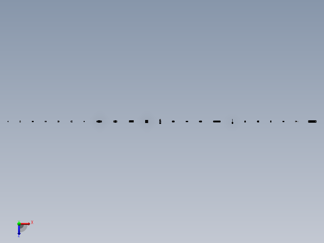 USB网线等电器接头集合俯视图