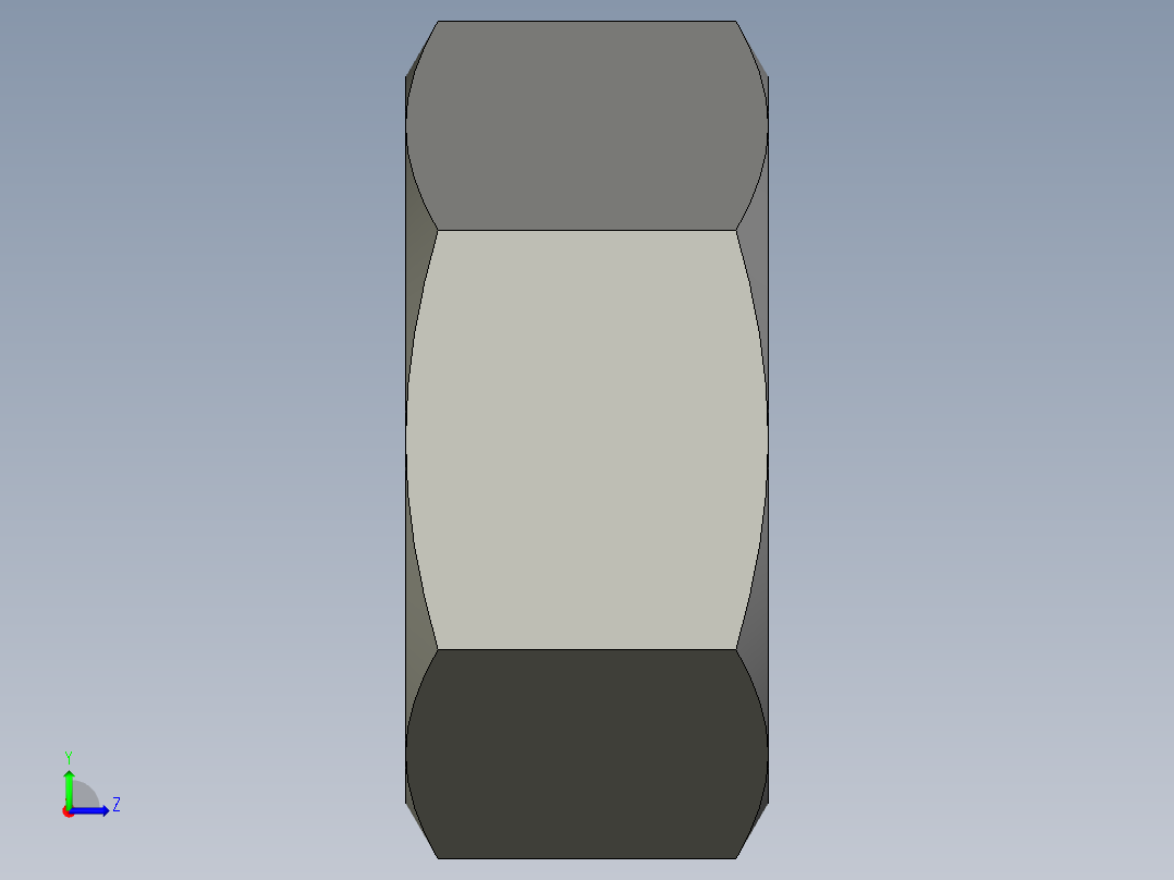 M8 x 1.25mm Thread HEX NUT.STEP左视图