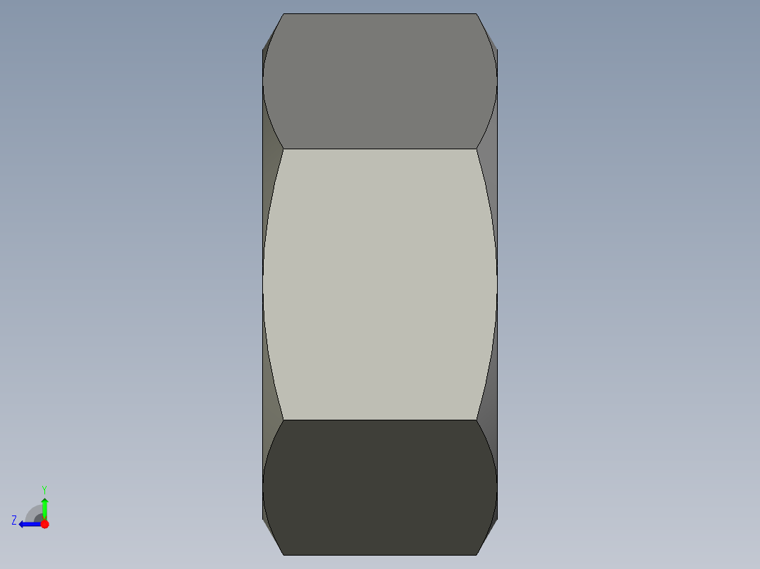 M8 x 1.25mm Thread HEX NUT.STEP右视图