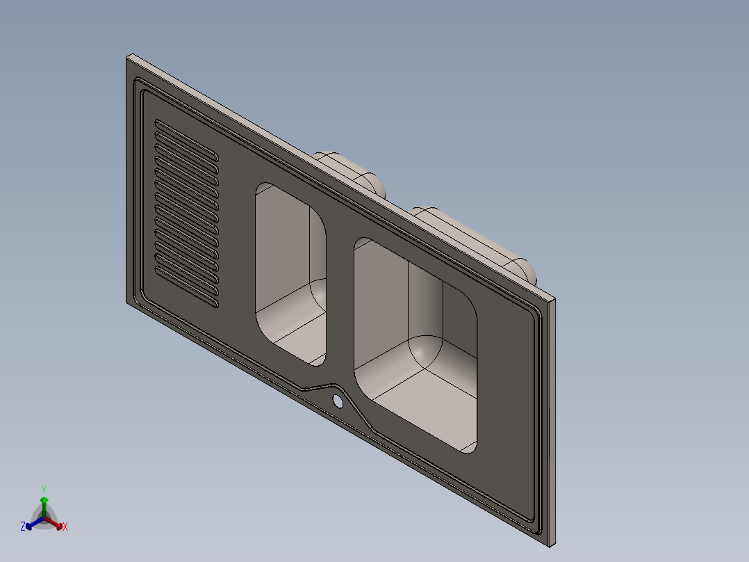水槽、不锈钢水槽(134)正等轴测图