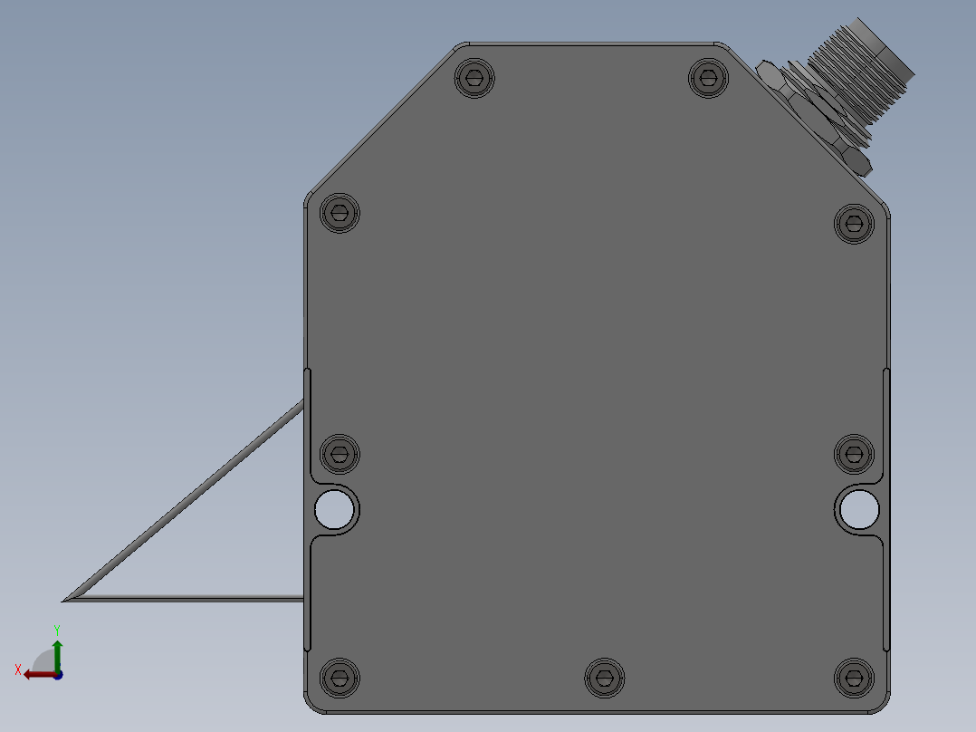 P30 激光位移传感器后视图