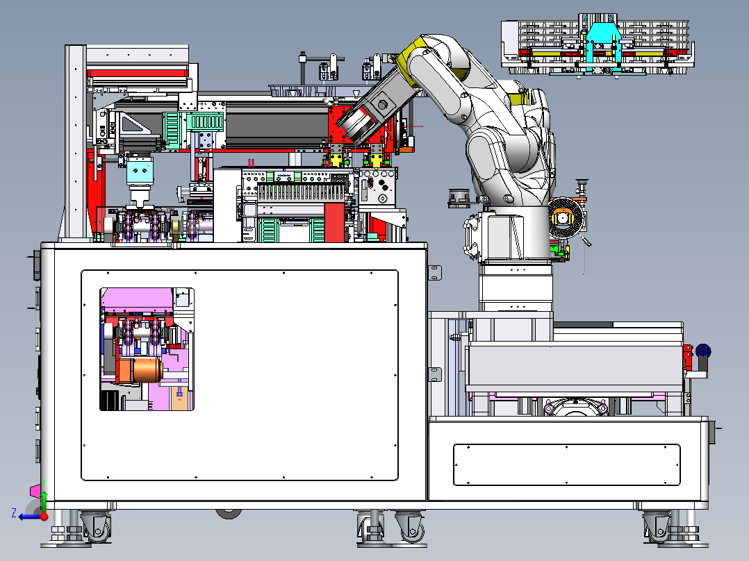 锁螺丝螺母设备sw23右视图