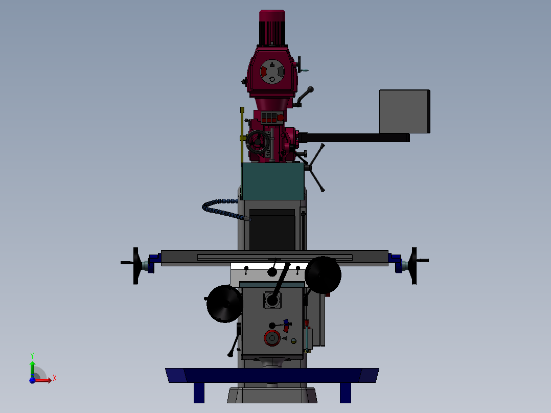 铣床、万能铣床前视图