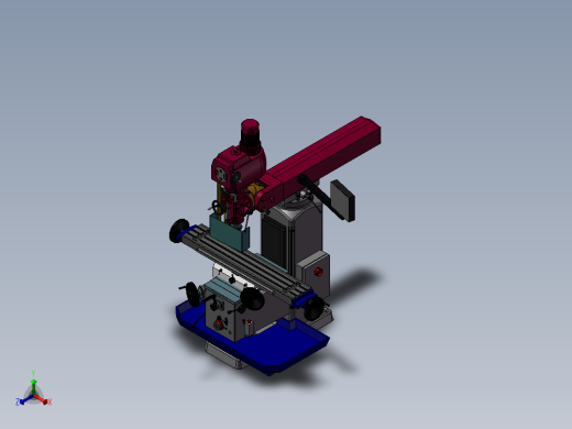 铣床、万能铣床正等轴测缩略图