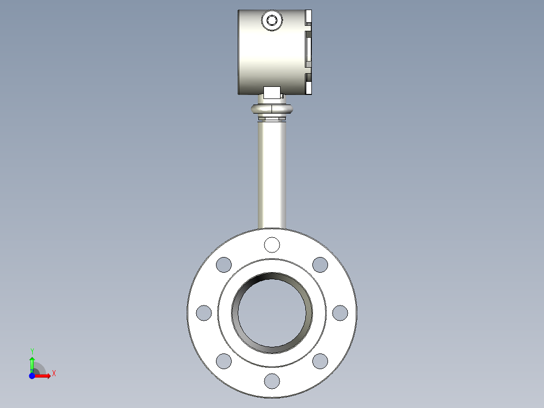 分体式涡街流量计前视图
