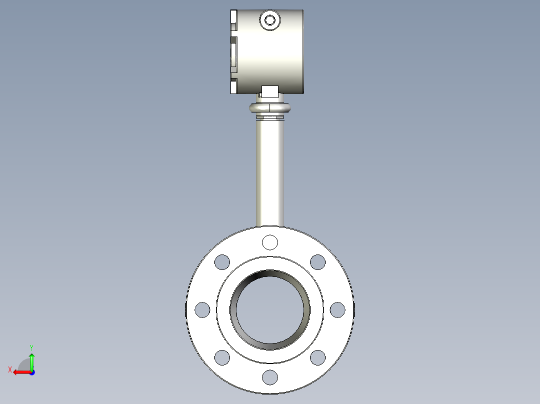 分体式涡街流量计后视图
