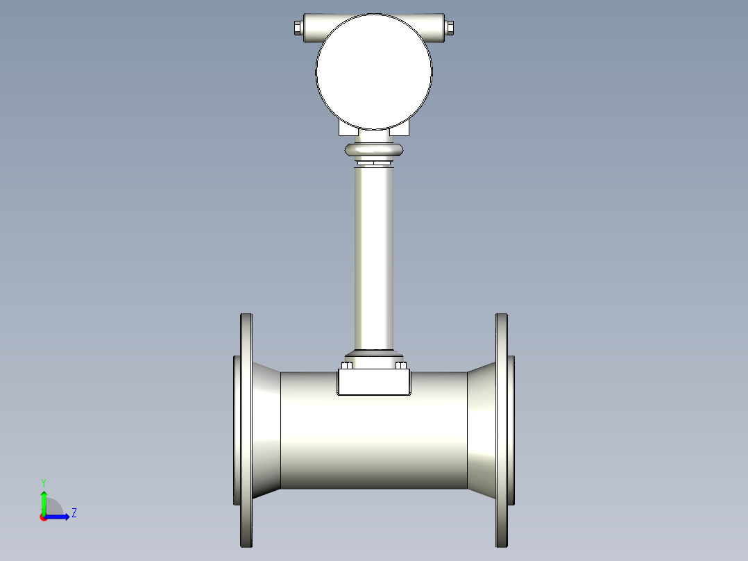分体式涡街流量计左视图